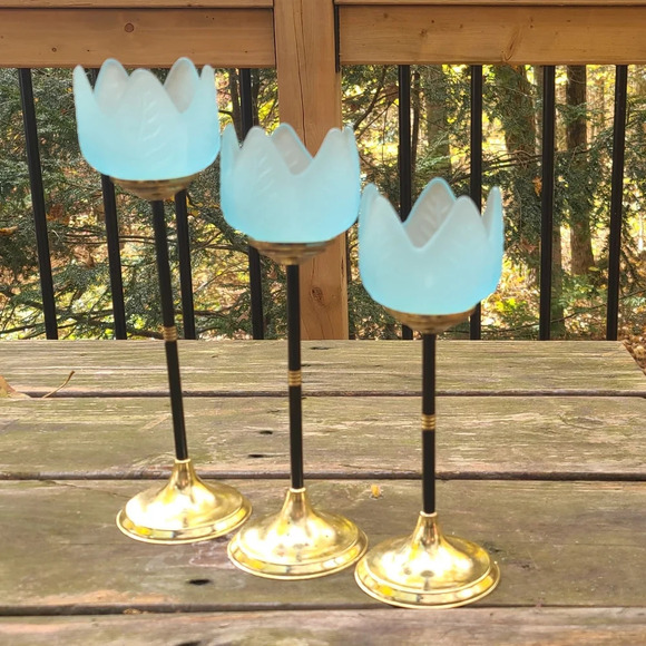 Vintage MCM Tulip Votive Holders - Picture 1 of 7